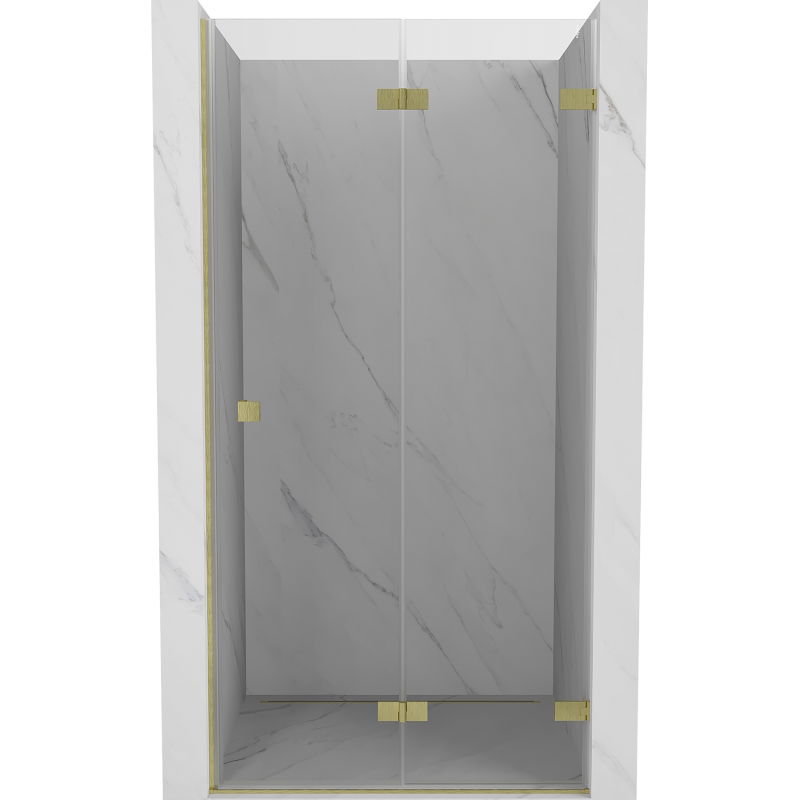 Mexen Lunar-F uși de duș pliabile dreapta 75 cm, transparent, auriu periat - 836-075-000-55-00-P