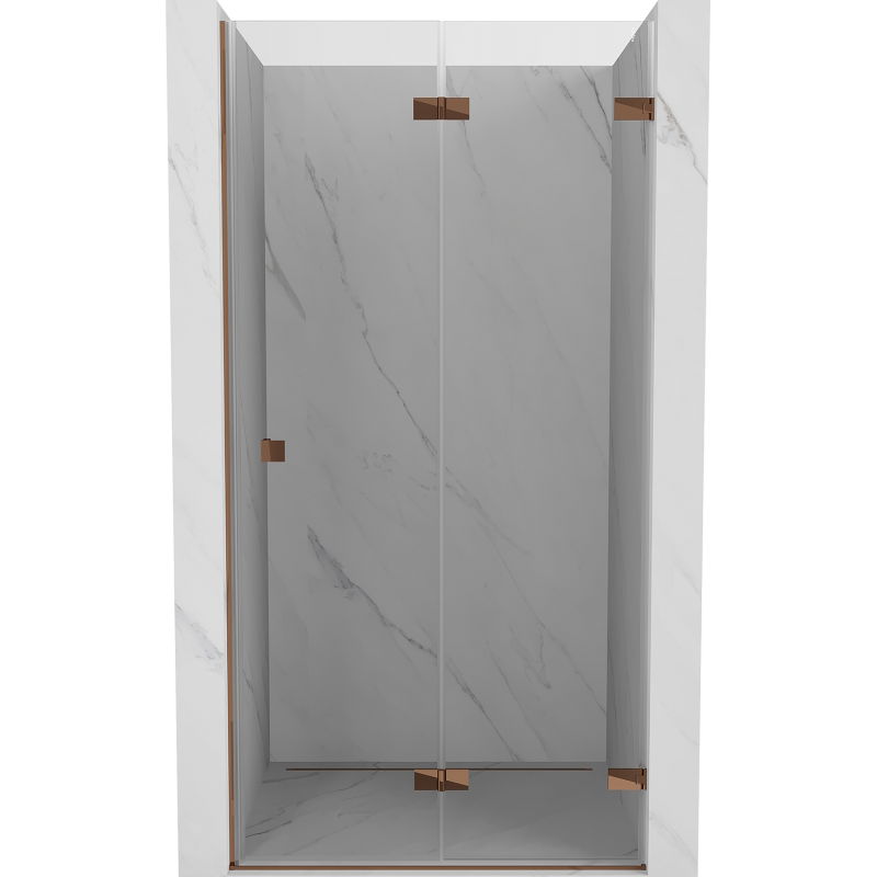 Mexen Lunar-F uși de duș pliabile dreapta 70 cm, transparent, aur roz - 836-070-000-60-00-P