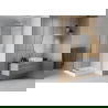 Mexen Rio cabină de duș pătrată 80 x 80 cm, Înghețat, Crom + cadă de duș Rio, Albă - 860-080-080-01-30-4510