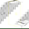 Mexen Rio cabină de duș pătrată 70 x 70 cm, transparentă, aurie + cadă de duș Rio, alb - 860-070-070-50-00-4510