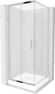 Mexen Rio cabină de duș pătrată 70 x 70 cm, înghețat, crom + cadă de duș, alb - 860-070-070-01-30-4510