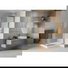 Mexen Rio cabină de duș pătrată 70 x 70 cm, Înghețat, Aurie + cadă de duș Rio, Albă - 860-070-070-50-30-4510