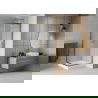 Mexen Rio cabină de duș pătrată 70 x 70 cm, Înghețat, Aurie + cadă de duș Rio, Albă - 860-070-070-50-30-4510