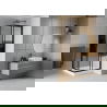 Mexen Rio cabină de duș pătrată 70 x 70 cm, Dungi, Neagră + cadă de duș Rio, Albă - 860-070-070-70-20-4510