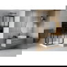 Mexen Rio cabină de duș pătrată 70 x 70 cm, Dungi, Neagră + cadă de duș Rio, Albă - 860-070-070-70-20-4510