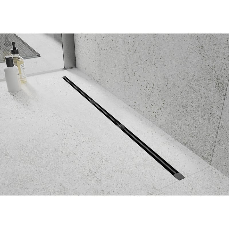 Mexen Flat 360° Super Slim forgó zuhanyfolyóka 50 cm, Fekete - 1751050