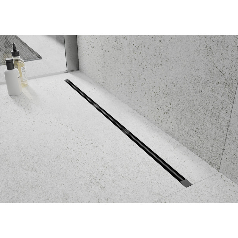 Mexen Flat 360° Super Slim forgó zuhanyfolyóka 90 cm, Fekete - 1751090