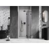 Mexen Lunar L ușă de duș batantă dreaptă 85 cm, transparentă, neagră - 834L-085-000-70-00-P