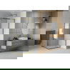 Mexen Rio cabină de duș pătrată 70 x 70 cm, Dungi, Aurie - 860-070-070-50-20