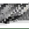Mexen Lunar L ușă de duș batantă dreaptă 100 cm, transparentă, neagră - 834L-100-000-70-00-P
