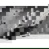 Mexen Lunar L ușă de duș batantă dreaptă 100 cm, transparentă, neagră - 834L-100-000-70-00-P