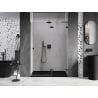 Mexen Lunar L uși de duș batante dreapta 130 cm, transparent, negru - 834L-130-000-70-00-P