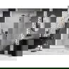 Mexen Lunar L uși de duș batante dreapta 140 cm, transparent, negru - 834L-140-000-70-00-P