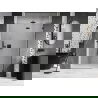 Mexen Lunar L uși de duș batante dreapta 140 cm, transparent, negru - 834L-140-000-70-00-P
