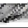 Mexen Lunar L uși de duș batante dreapta 140 cm, transparent, negru - 834L-140-000-70-00-P