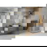 Mexen Rio cabină de duș pătrată 70 x 70 cm, Înghețat, Aurie - 860-070-070-50-30