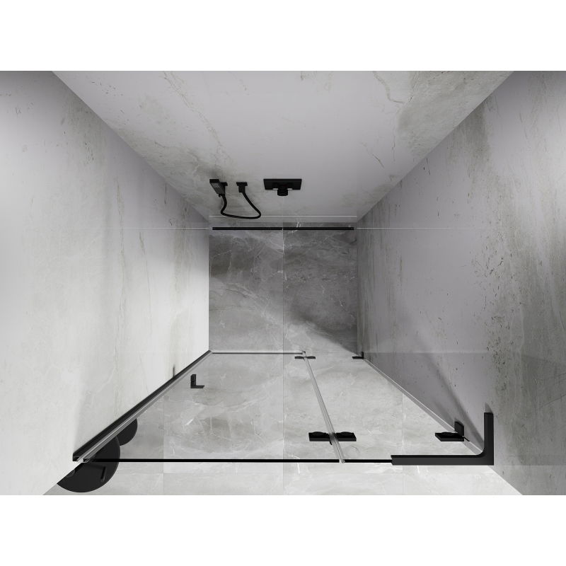 Mexen Lunar L ușă de duș batantă dreapta 110 cm, transparentă, metal armat - 834L-110-000-95-00-P