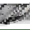 Mexen Lunar L ușă de duș cu balamale dreapta 130 cm, transparent, gun metal - 834L-130-000-95-00-P