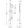Mexen DQ40 sínes zuhany szett, Arany - 785404581-50