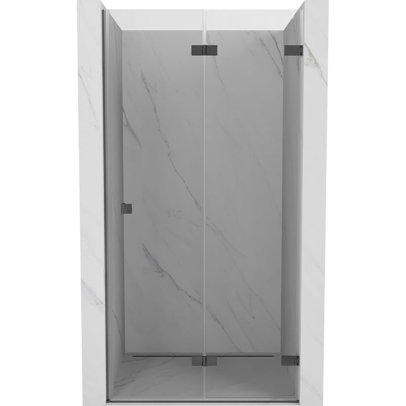 Mexen Lunar-F ușă de duș pliante dreapta 70 cm, transparentă, gri armă periat - 836-070-000-66-00-P