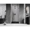 Mexen Lunar-F ușă de duș pliante dreapta 70 cm, transparentă, gri armă periat - 836-070-000-66-00-P