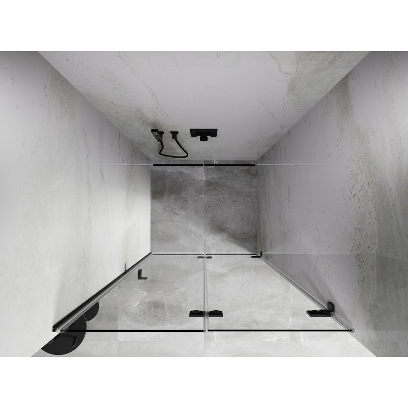 Mexen Lunar-F ușă de duș pliabilă dreapta 85 cm, transparentă, gri armat periat - 836-085-000-66-00-P