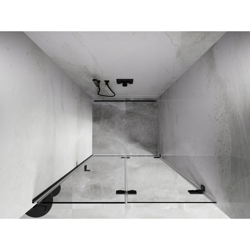 Mexen Lunar-F uși de duș pliabile dreapta 100 cm, transparent, gri armă periat - 836-100-000-66-00-P