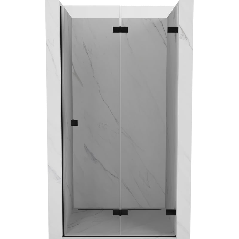 Mexen Lunar-F ușă de duș rabatabilă dreapta 65 cm, transparentă, neagră - 836-065-000-70-00-P