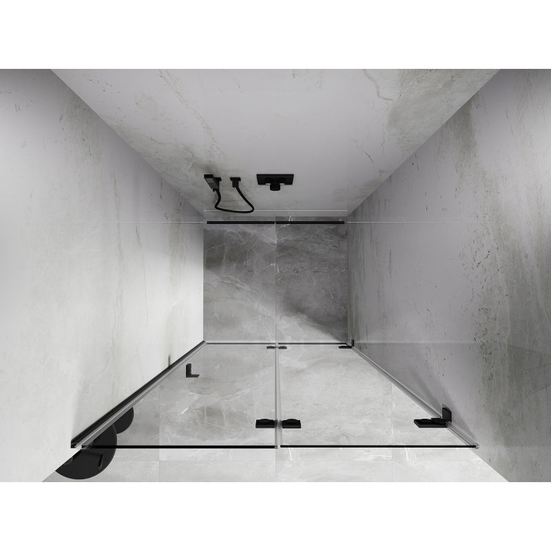 Mexen Lunar-F ușă de duș pliabilă dreaptă 60 cm, transparent, metal armat - 836-060-000-95-00-P