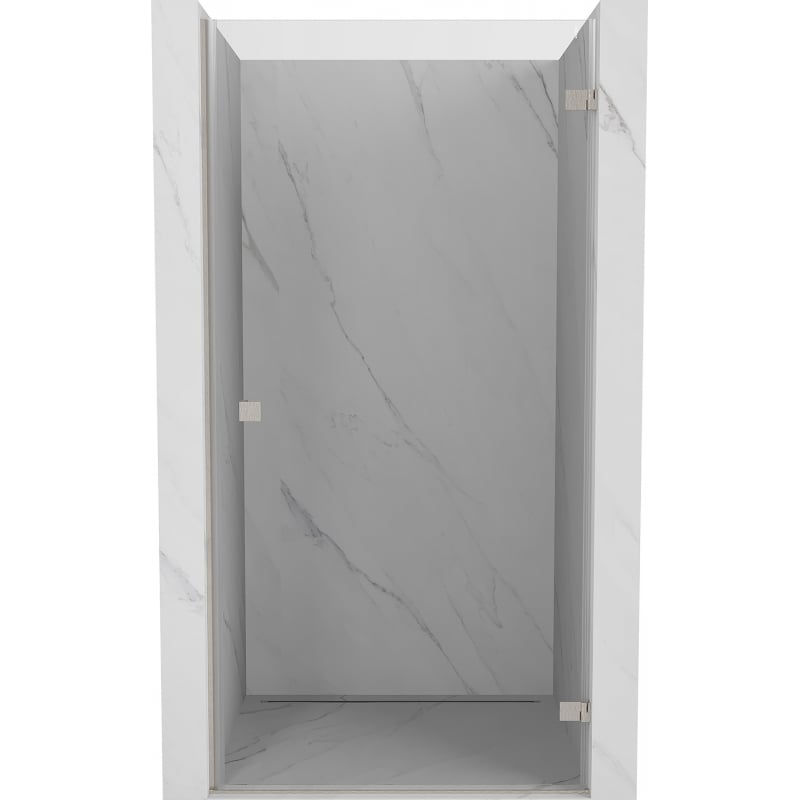 Ușă de duș rabatabilă dreaptă Mexen Lunar-B 90 cm, transparentă, nichel periat - 832-090-000-97-00-P