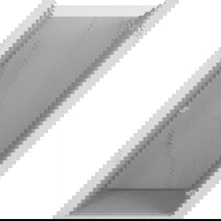 Ușă de duș rabatabilă dreaptă Mexen Lunar-B 90 cm, transparentă, nichel periat - 832-090-000-97-00-P