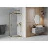 Cabina de duș Mexen Rio semicirculară 80 x 80 cm, transparentă, aurie - 863-080-080-50-00