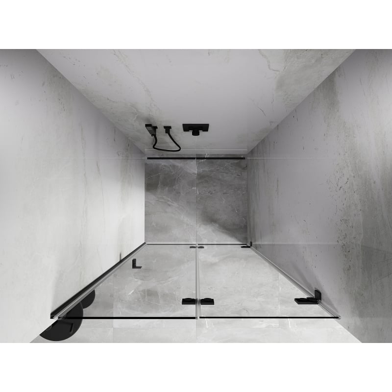 Mexen Lunar-F ușă de duș pliabilă dreapta 80 cm, transparentă, gun metal - 836-080-000-95-00-P