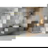 Mexen Rio zuhanykabin félkör 70 x 70 cm, csíkos, arany - 863-070-070-50-20