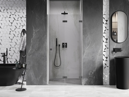 Mexen Lunar-F ușă de duș pliabilă dreapta 95 cm, transparent, gun metal - 836-095-000-95-00-P
