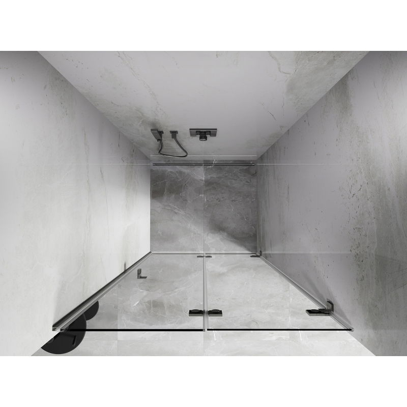 Mexen Lunar-F ușă de duș pliabilă dreaptă 60 cm, transparent, nichel periat - 836-060-000-97-00-P