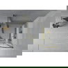 Mexen Rio cabină de duș semicirculară 80 x 80 cm, benzi albe, auriu - 863-080-080-50-20