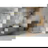 Cabina de duș Mexen Rio semirotundă 80 x 80 cm, sticlă mată, aurie - 863-080-080-50-30
