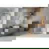 Cabina de duș Mexen Rio semirotundă 80 x 80 cm, sticlă mată, aurie - 863-080-080-50-30