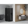 Cabina de duș Mexen Rio semicircular 80 x 80 cm, grafit, negru - 863-080-080-70-40