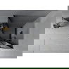 Cabina de duș Mexen Rio semicircular 80 x 80 cm, grafit, negru - 863-080-080-70-40
