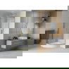 Cabina de duș Mexen Rio semicircular 70 x 70 cm, transparent, aurie + cadă Rio, albă - 863-070-070-50-00-4710