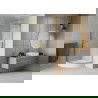 Mexen Rio zuhanyzófülke félkörív 90 x 90 cm, átlátszó, arany + Rio zuhanytálca, fehér - 863-090-090-50-00-4710