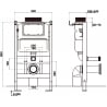 Mexen Tex Air XS-U cadru încastrat pneumatic pentru WC - 61850A
