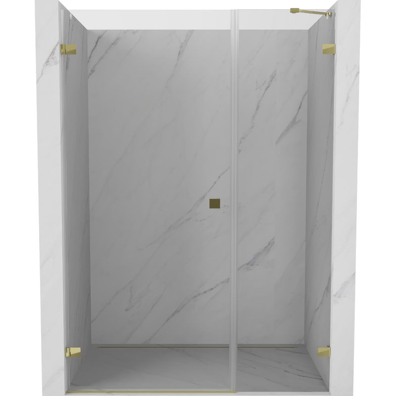 Mexen Lunar-B uși de duș batante stânga 115 cm, transparent, aurii - 832S-115-050-50-00-L