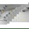 Mexen Rio cabină de duș semi-circulară 90 x 90 cm, striuri, aurie + cadă Rio, albă - 863-090-090-50-20-4710