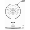Mexen D-05 pară de tip ploaie 22 cm, Crom/Alb - 79705-00