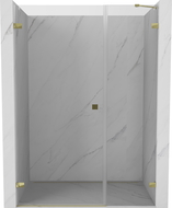 Mexen Lunar-B ușă de duș pivotantă stânga 135 cm, transparent, aurie - 832S-135-050-50-00-L