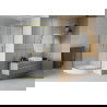 Mexen Rio cabină de duș semicirculară 70 x 70 cm, mat, aurie + cabina Rio, albă - 863-070-070-50-30-4710