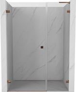 Mexen Lunar-B L ușă de duș batantă stânga 145 cm, transparentă, aur roz - 832SL-145-050-60-00-L